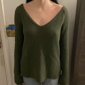green sweater